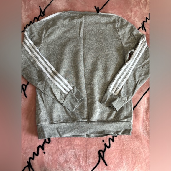 Adidas Heather Gray Crewneck Sweatshirt - Picture 4 of 5